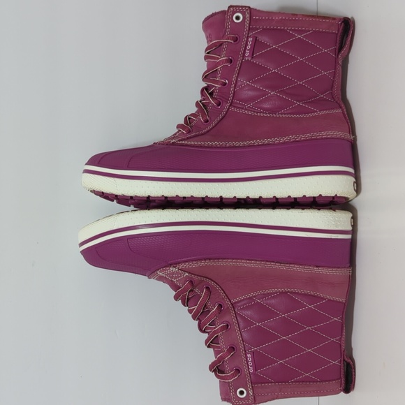 Crocs Allcast leather duck Chukka boots womans size 11 - Picture 14 of 16